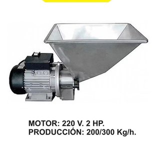 Molino Triturador de Aceitunas Acero Inoxidable