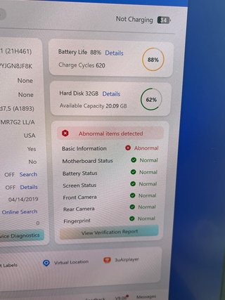 iPad  (6ª Gen) A1893de 32GB –blanca/plata