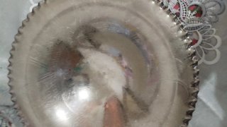 Vassoio Metallo Argento 1000/1000 28x28 cm