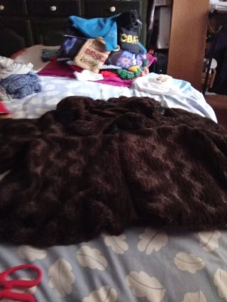 Chaqueta de pelo marrón