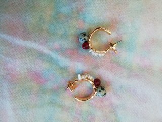 Pendientes Adolfo Domínguez Dorados Multicolor