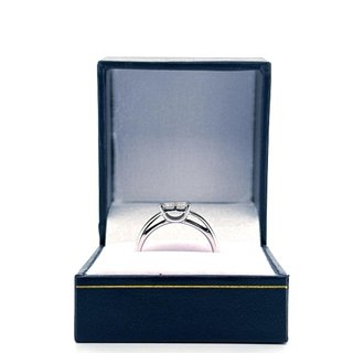 Anillo de Oro Blanco 18kt con Diamante