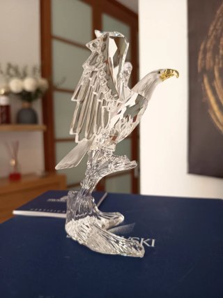 Figura Águila Swarovski Cristal Dorada