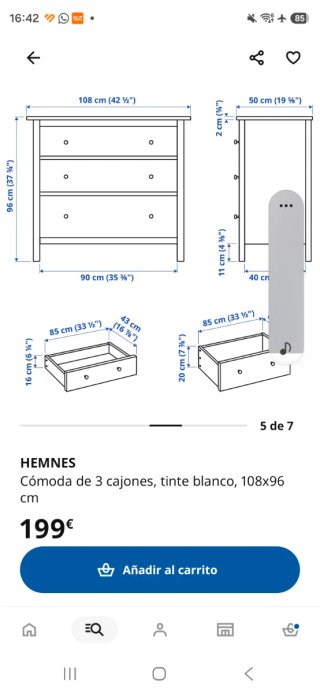 Cómoda Ikea Brimnes Blanca