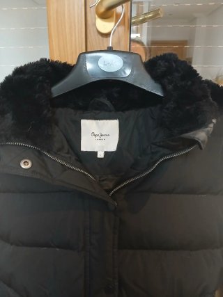 Abrigo Pepe Jeans mujer negro