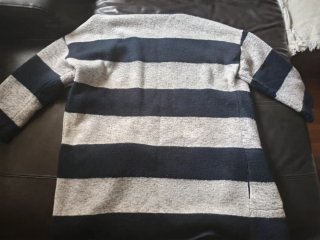 Chaqueta Vilagallo Rayas Azul y Gris T42