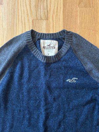 Jersey Hollister Azul y Gris