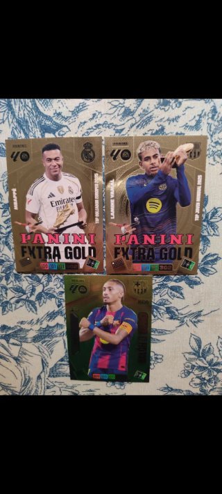 Extra Gold adrenalyn 2026 Mbappé, lamine Yamal.