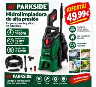 Hidrolimpiadora de alta presión Parkside 1400W