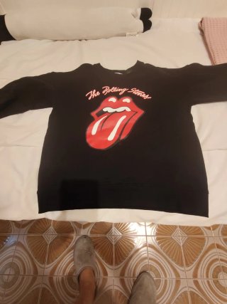 Sudadera Negra The Rolling Stones Mango