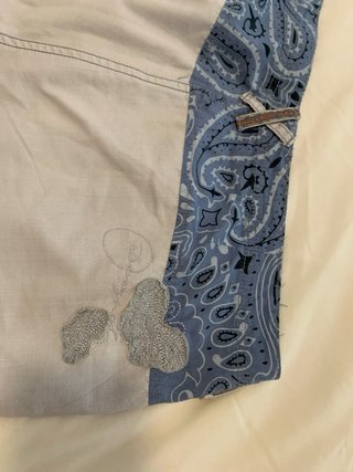 Pantalones Desigual Gris claro y Azul
