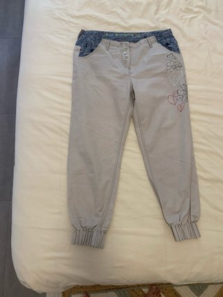 Pantalones Desigual Gris claro y Azul
