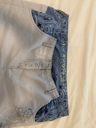 Pantalones Desigual Gris claro y Azul