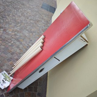 Tavolo vintage anni '60 formica rosso