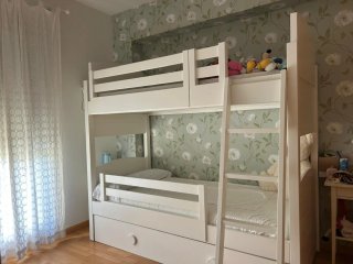 Litera con Cama Nido Blanca