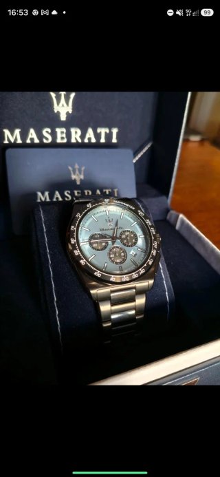 Reloj Maserati Cronógrafo Azul y Plateado