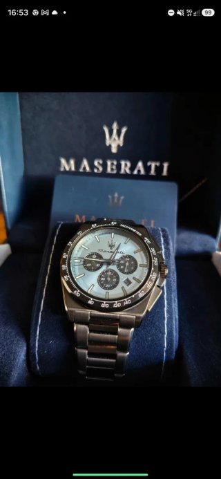 Reloj Maserati Cronógrafo Azul y Plateado
