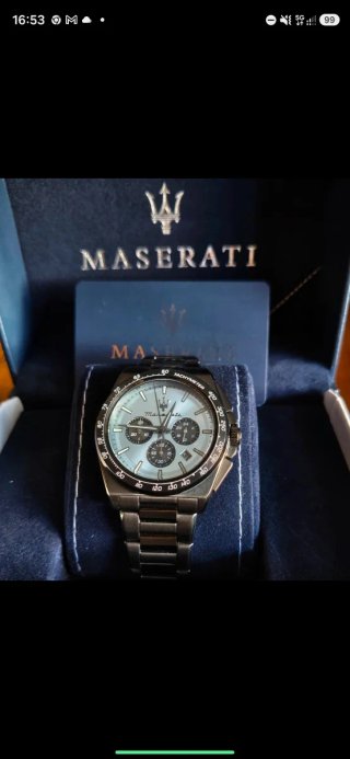 Reloj Maserati Cronógrafo Azul y Plateado