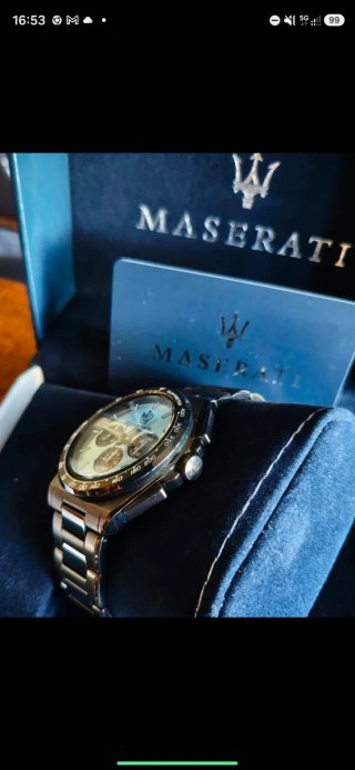 Reloj Maserati Cronógrafo Azul y Plateado