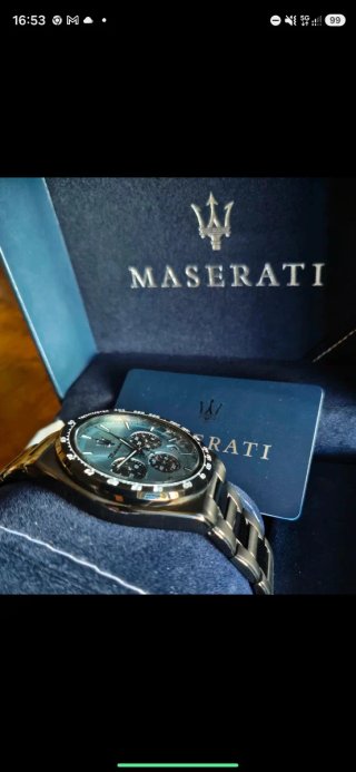 Reloj Maserati Cronógrafo Azul y Plateado