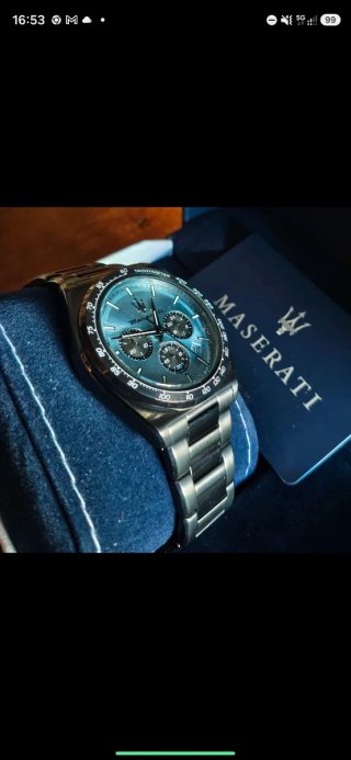 Reloj Maserati Cronógrafo Azul y Plateado