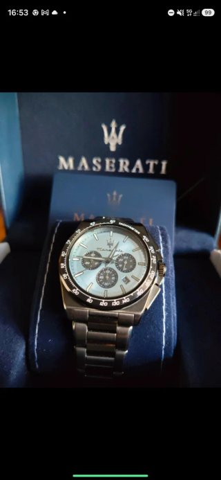 Reloj Maserati Cronógrafo Azul y Plateado