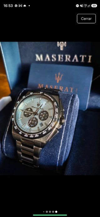 Reloj Maserati Cronógrafo Azul y Plateado
