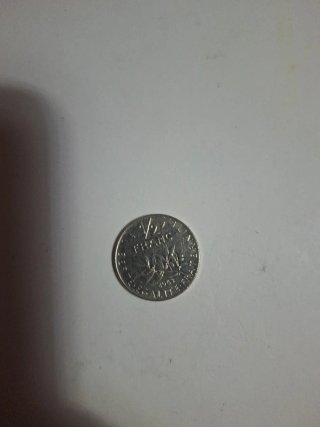 Moneda de 1/2 Franco Francés 1983