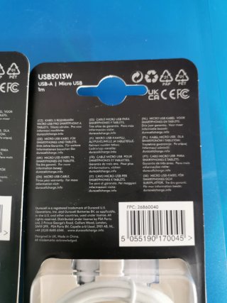Cable Duracell USB-A a Micro USB 1m