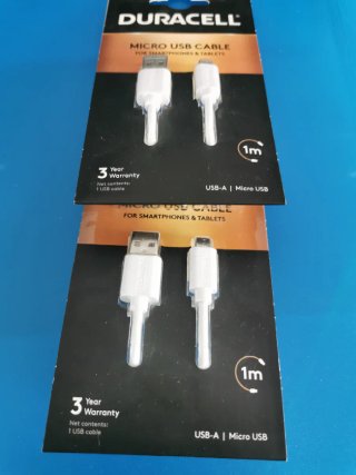 Cable Duracell USB-A a Micro USB 1m