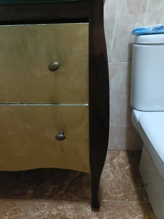 Mueble de Baño de madera maciza con espejo