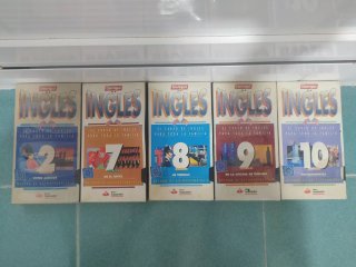 Lote 5 Cintas VHS Curso Inglés Tiempo