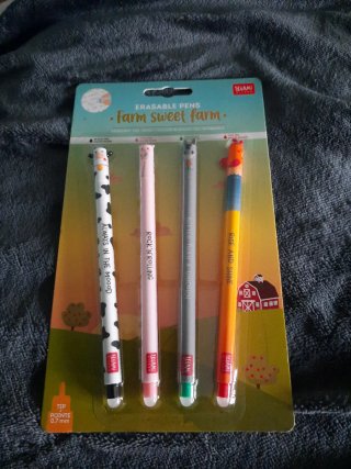 Set 4 Penne Cancellabili Legami Farm Sweet Farm
