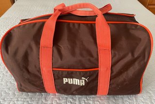Bolsa Deporte Viaje Puma Marrón Naranja Vintage