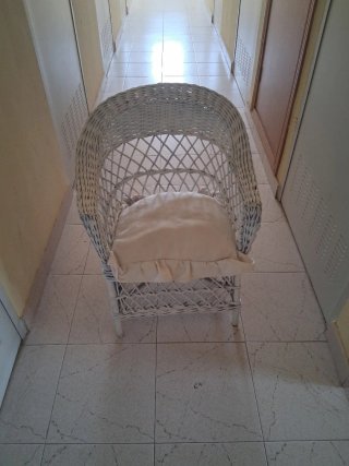 Butaca de Mimbre Blanca