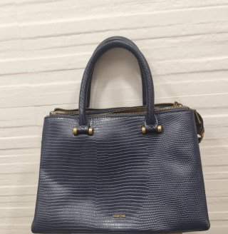 Bolso Parfois azul efecto piel reptil