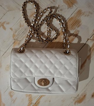Bolso Guess Blanco Acolchado