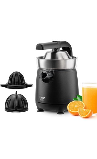 Exprimidor Ufesa Vitality 120W negro/plateado