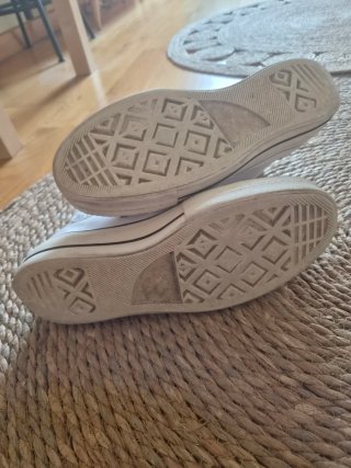 Converse All Star Blancas de Piel con plataforma