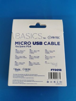 Cable Micro USB FR-TEC 3m PS4