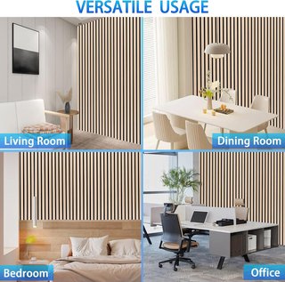 Paneles Acústicos de Pared 3D Efecto Madera