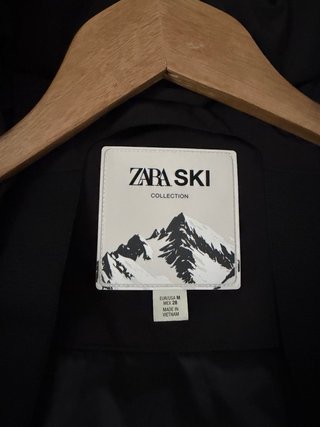 Abrigo para esquiar Zara Negro