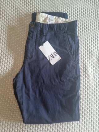 Pantalón Chino Zara Azul Talla 42