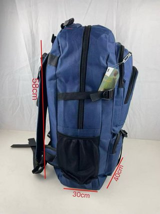 Mochila de Senderismo 65L Azul – Gran Capacidad