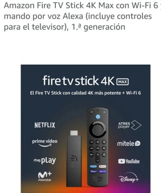 Fire TV Stick 4K MAX con FireOS 7 wifi 6