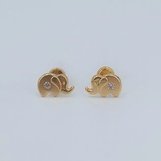 Pendientes de Oro 18k - (750), 0.76gr, Elefante