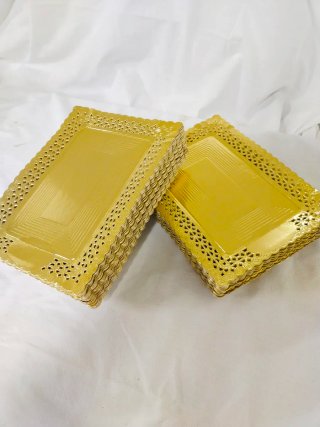 55 Bandejas de Cartón resistente doradas