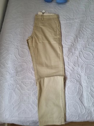 Pantalón Chino Zara Beige Talla 38