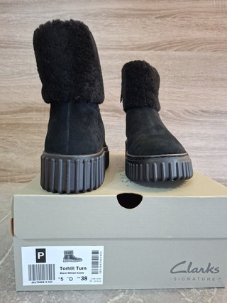 Botines Clarks Torhill Turn Negros Talla 38