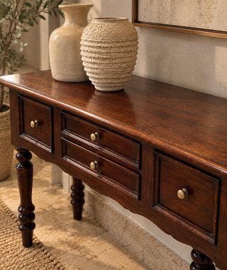 Mesa de recibidor de madera